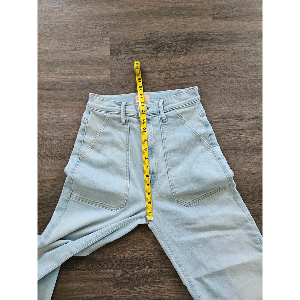 Mother Denim Women's The Wrapper Patch Springy Ankle Jeans Chill Pill Size 26 - Picture 14 of 16